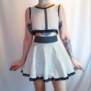 Black & White Polkadot Twin Set.